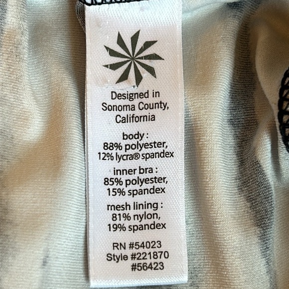 Athleta Black White & Gray Multi Halter Style Athletic Top women’s Small - Picture 9 of 10